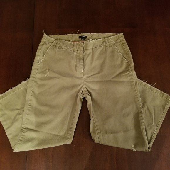 J. Crew Pants - J crew distressed capri